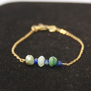 14K GF Bracelet Genuine Crystal/Gemastones